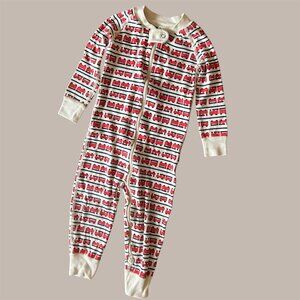 Hanna Andersson Boys 2T HannaJams Trains Organic Cotton Sleeper Footie Size 2T
